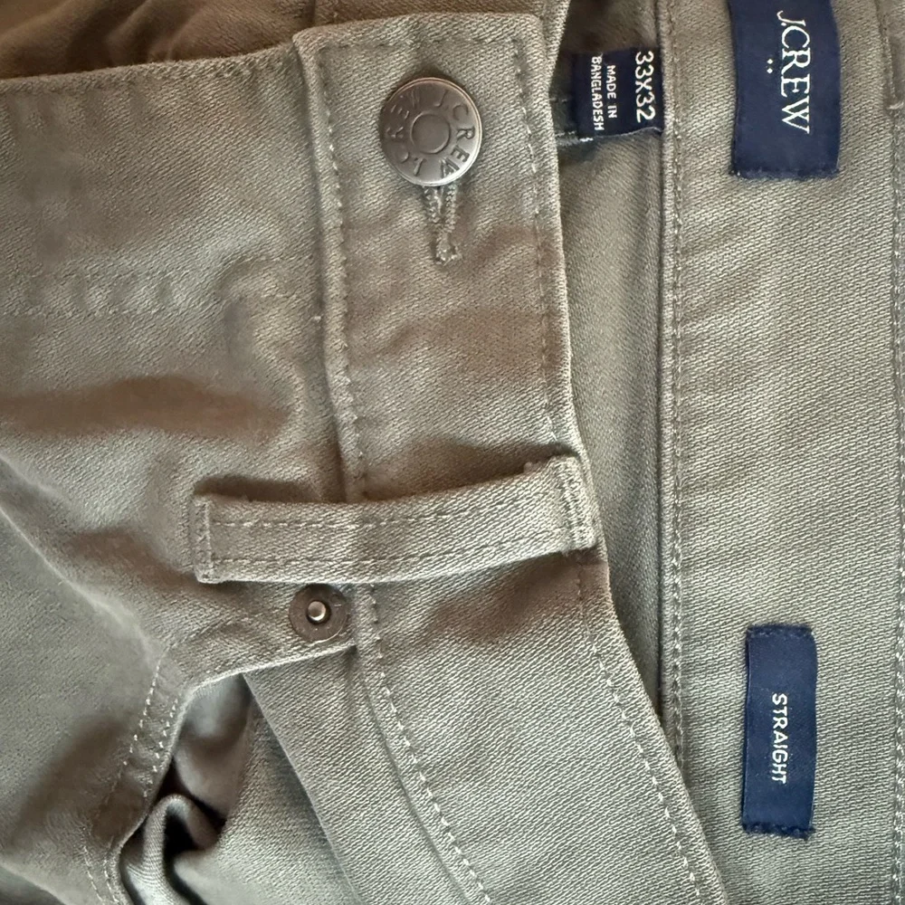 J. Crew Straight Fit Pants in Olive